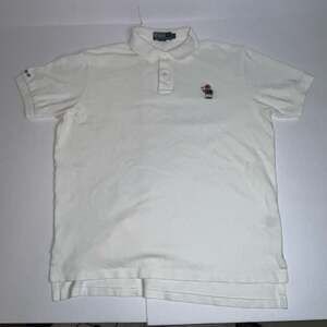 Polo Ralph Lauren Polo Bear Embroidered Cotton Piqué Polo RL13 Shirt White Men L